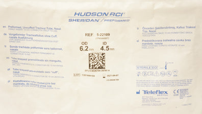 Teleflex 5-22109 Hudson RCI Sheridan Preformed Tracheal Tube 4.5mm x 6.2mm (x)